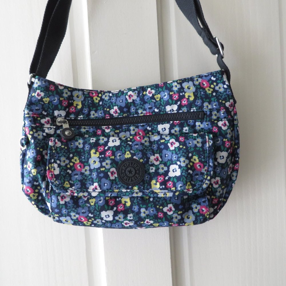 Kipling Blue Floral Crossbody Bag